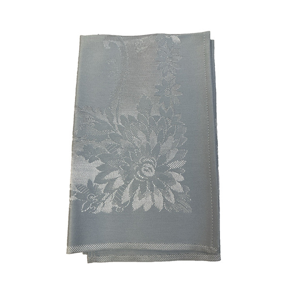 Candlelight Damask Tablecloth (54" x 54") and 4Napkins (14 x 14) Dresden Blue - Picture 3 of 10